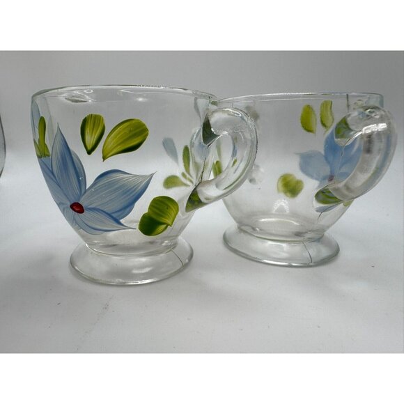 Vintage Bartlett Collins Creamer Sugar Bowl Blue Flowers Gay Fad 50’s Vtg - Picture 6 of 8